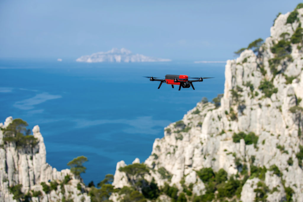 NX70 drone in the calanques of Marseille